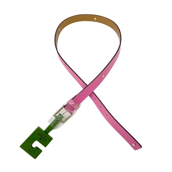 KATE SPADE New York Spade Belt in Rhododendron Grove / Pale Gold M main image 6
